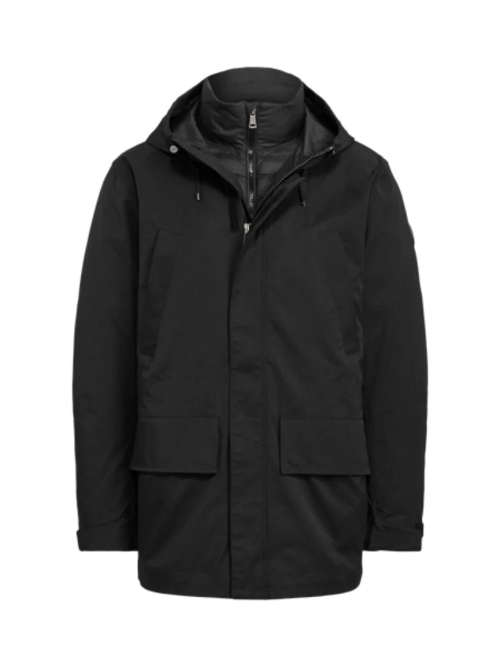 Twill Hooded Coat & Quilted Liner